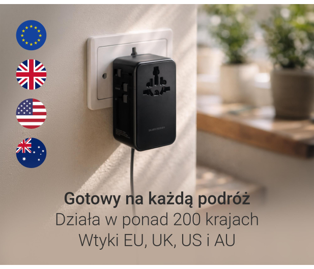 SILVER MONKEY Adapter podróżny Smart Travel 70W PD SMA343 - 1417255 - zdjęcie 4
